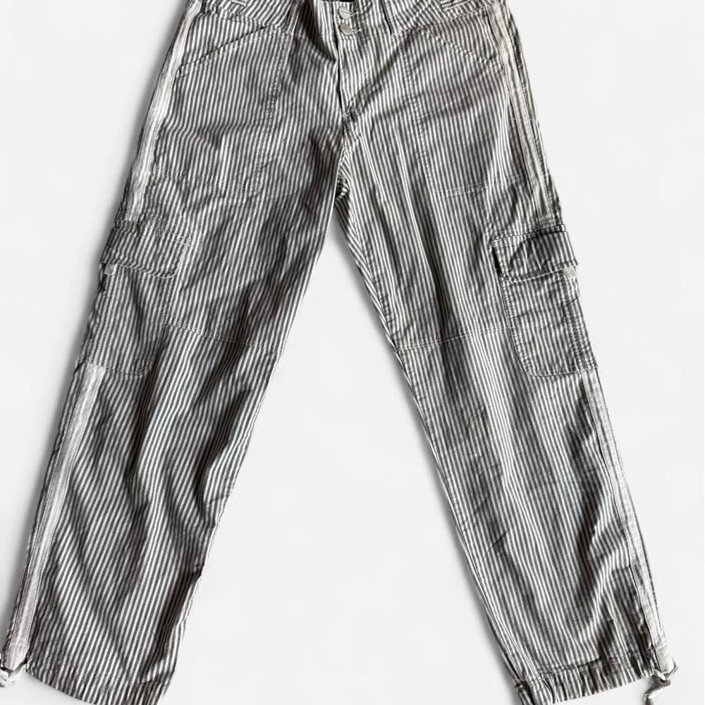 Anthropologie Women's Grey and White Trousers